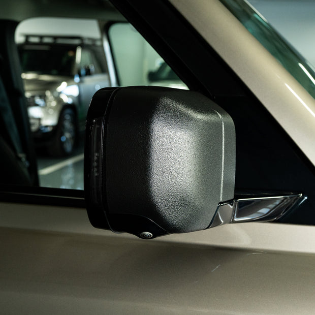 【工賃込・弊社取付】LAND ROVER ディフェンダー専用 ドアミラーカバー - ラプターライナー塗装仕上げ